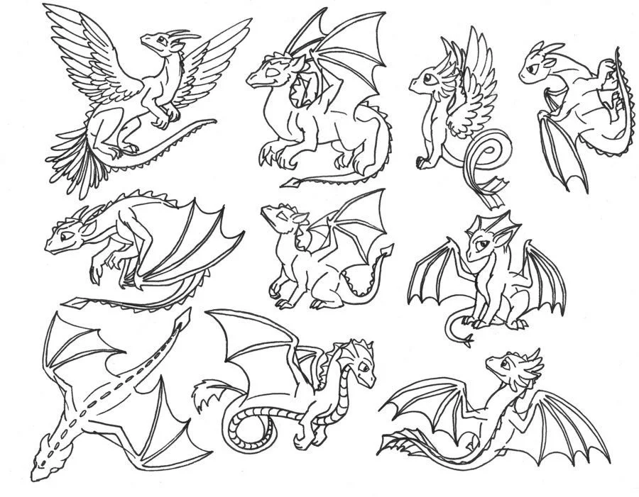 Cute Dragon Coloring Pages 11