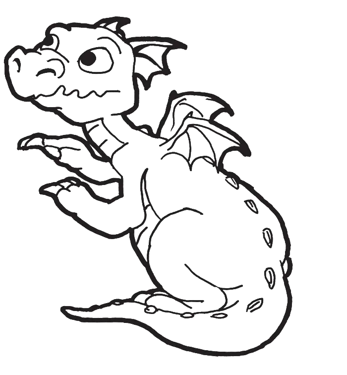 Cute Dragon Coloring Pages 12