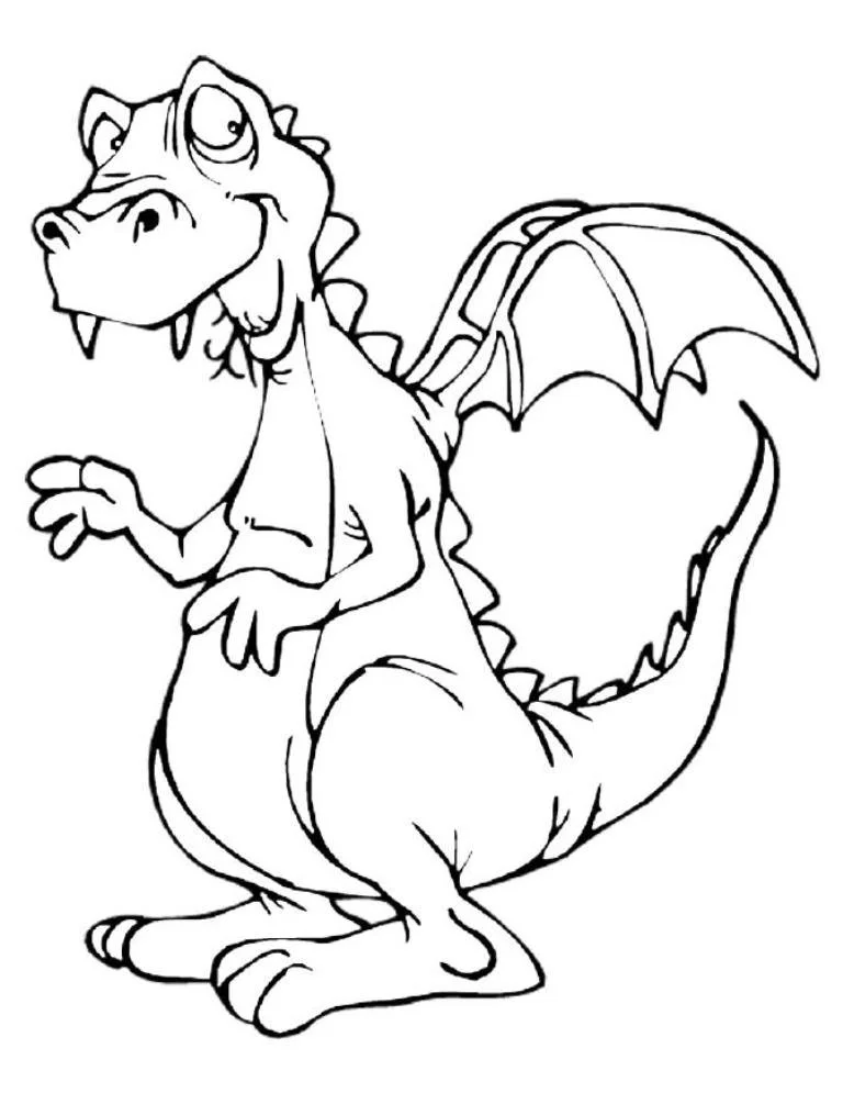 Cute Dragon Coloring Pages 14