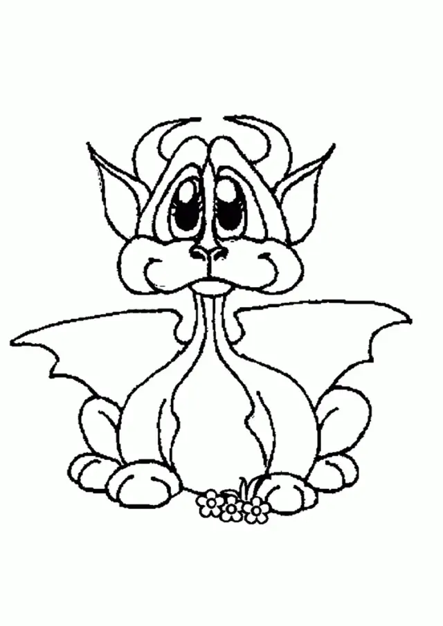 Cute Dragon Coloring Pages 17