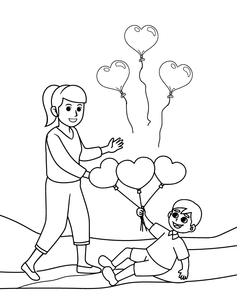 Cute Mom Coloring Pages 10