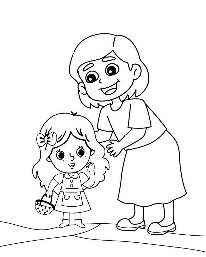 Cute Mom Coloring Pages 11