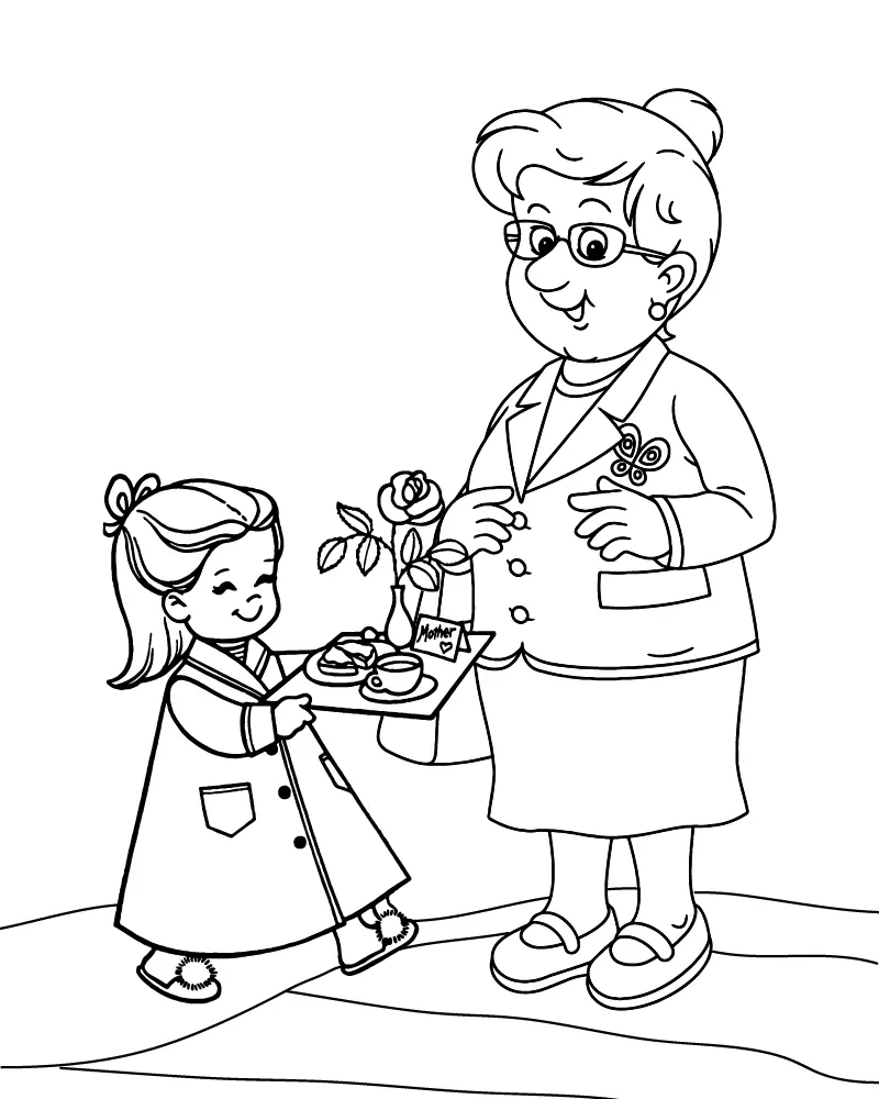 Cute Mom Coloring Pages 13