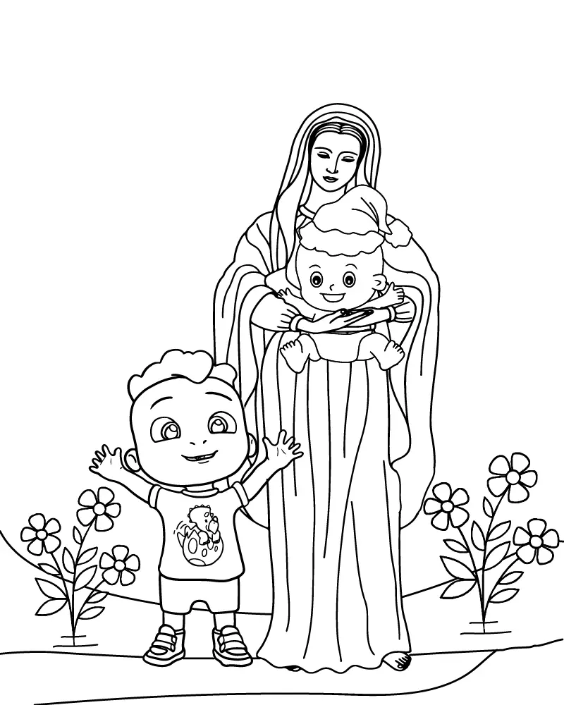 Cute Mom Coloring Pages 17