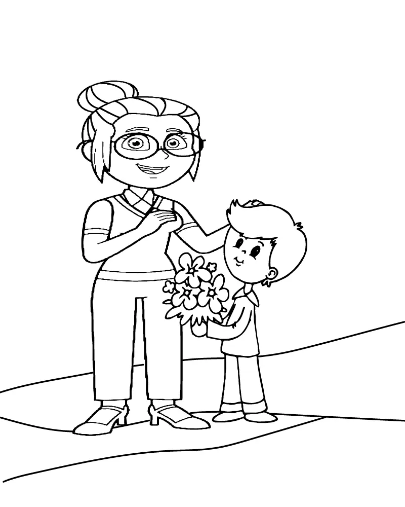 Cute Mom Coloring Pages 19