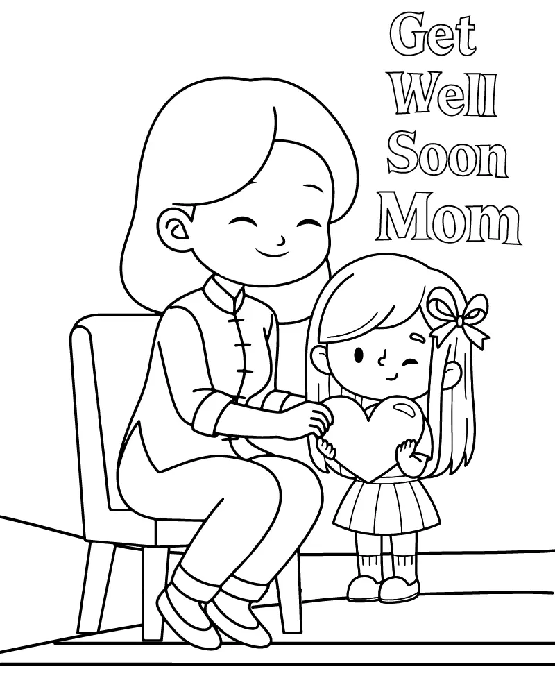 Cute Mom Coloring Pages 21