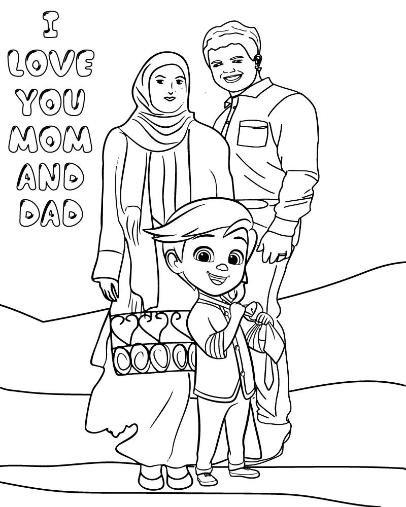 Cute Mom Coloring Pages 26