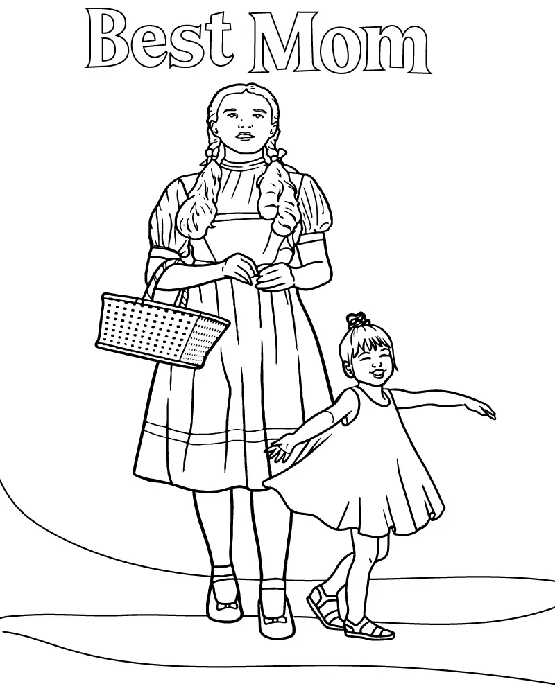 Cute Mom Coloring Pages 3
