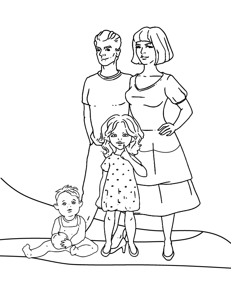 Cute Mom Coloring Pages 33