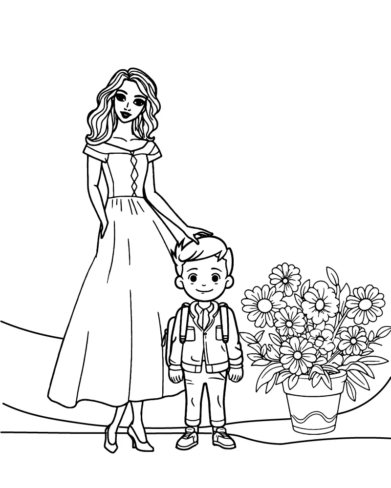 Cute Mom Coloring Pages 36