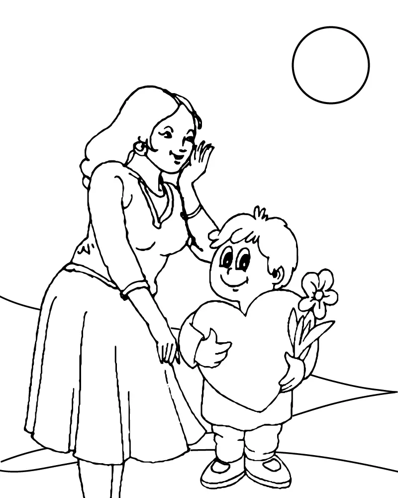 Cute Mom Coloring Pages 8