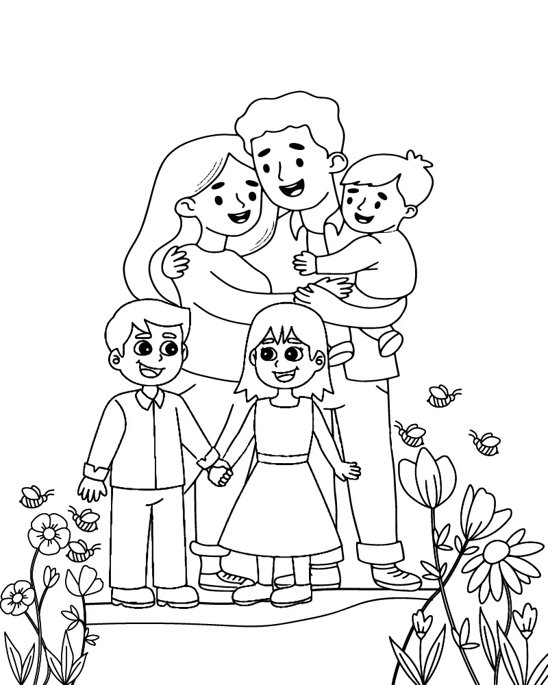 Cute Mom Coloring Pages 9