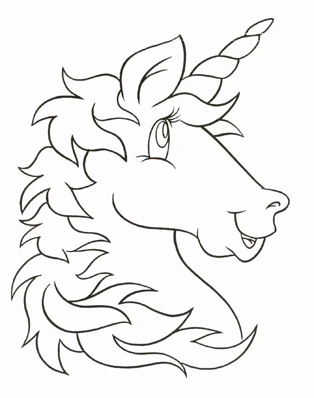 Cute Unicorn Coloring Pages 10