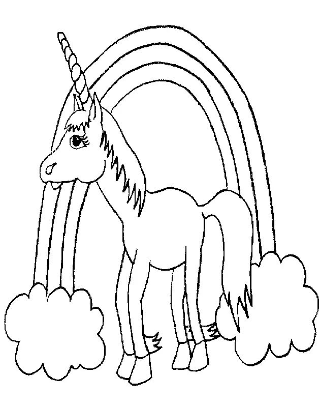 Cute Unicorn Coloring Pages 17