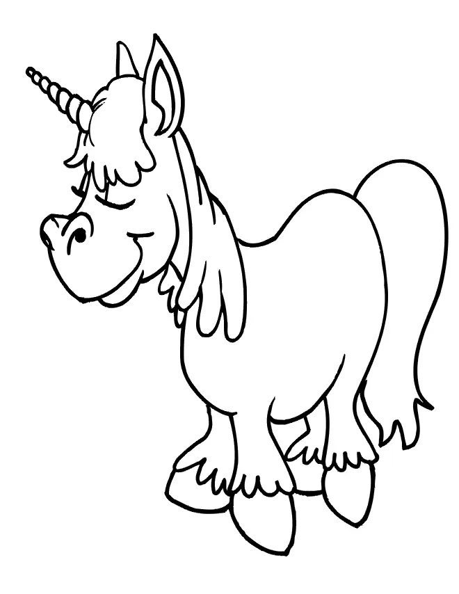Cute Unicorn Coloring Pages 2