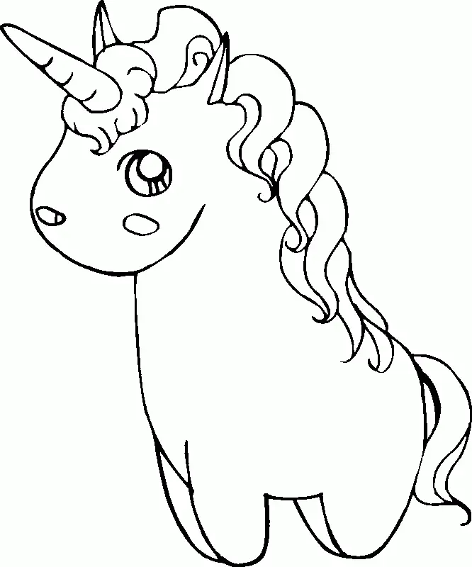 Cute Unicorn Coloring Pages 23