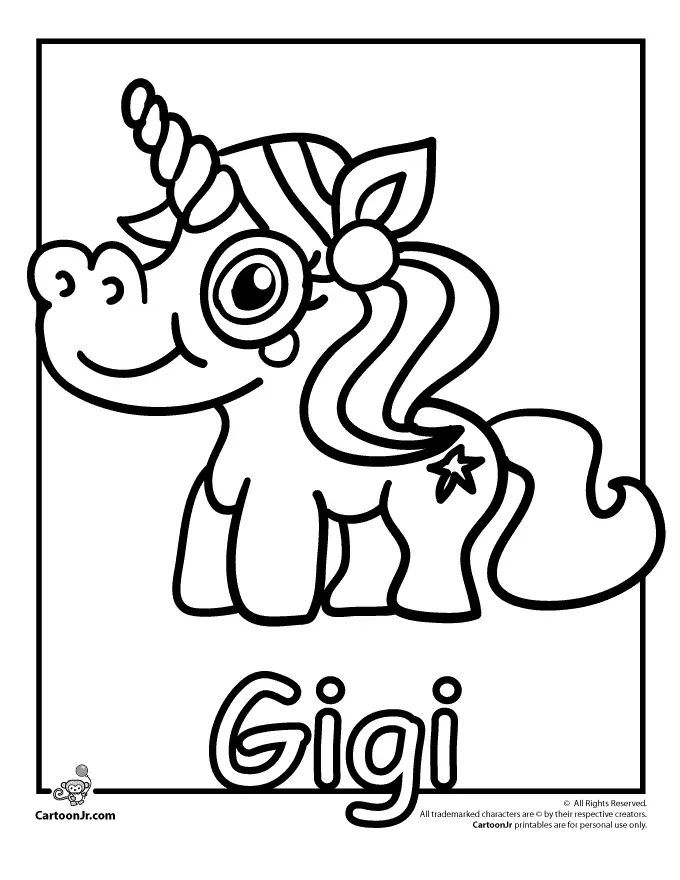 Cute Unicorn Coloring Pages 27