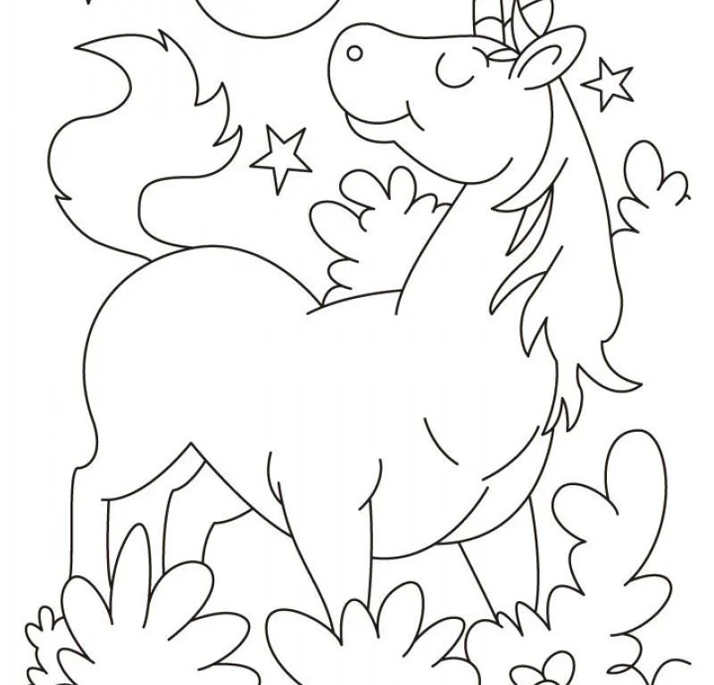 Cute Unicorn Coloring Pages 28