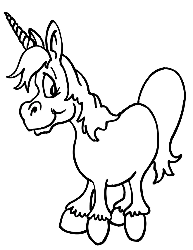 Cute Unicorn Coloring Pages 3