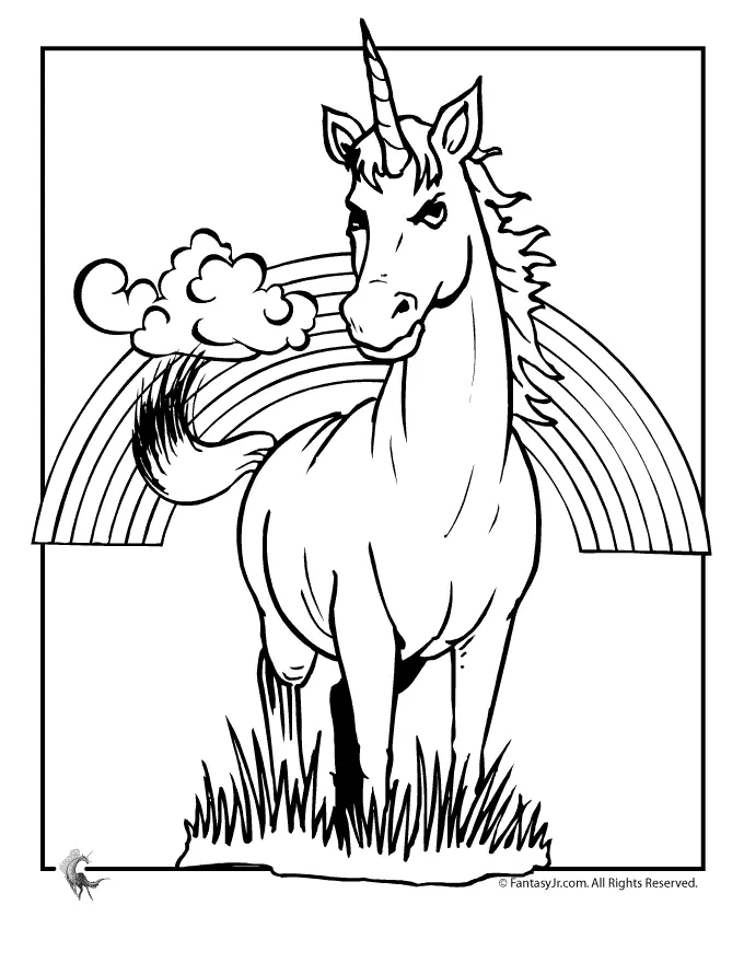 Cute Unicorn Coloring Pages 33