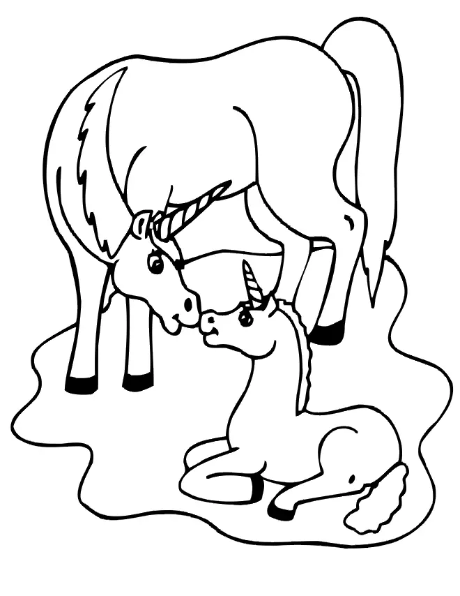 Cute Unicorn Coloring Pages 36