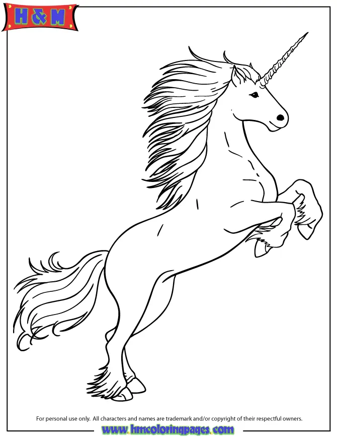 Cute Unicorn Coloring Pages 7