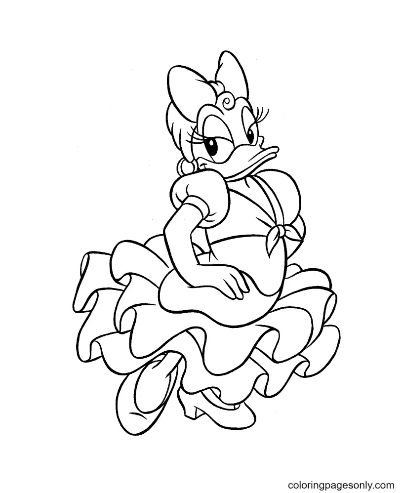 Daisy Duck Coloring Pages 9