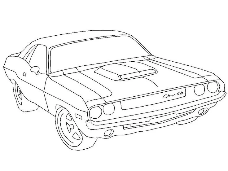 Dodge Hellcat Coloring Pages