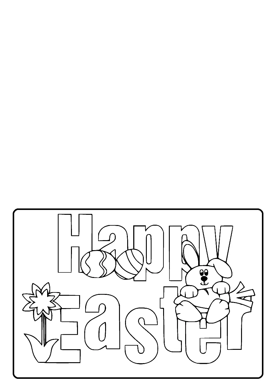 Desenhos de Cartoes de Pascoa Para Colorir 32