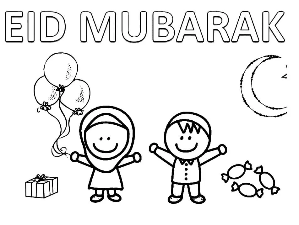 Desenhos de Eid Al Fitr Para Colorir 3