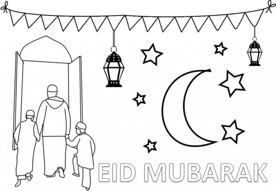 Eid Mubarak Coloring Pages 7