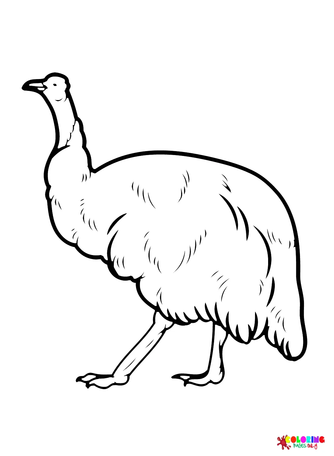 Emu Coloring Pages 4
