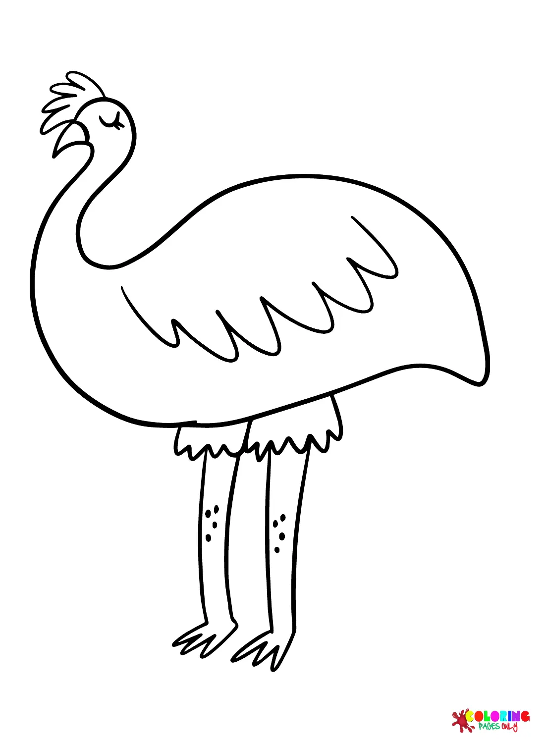 Emu Coloring Pages 7