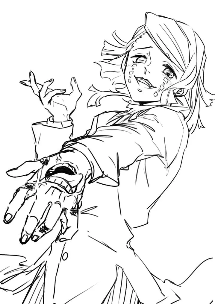 Desenhos de Enmu Demon Slayer Para Colorir 3