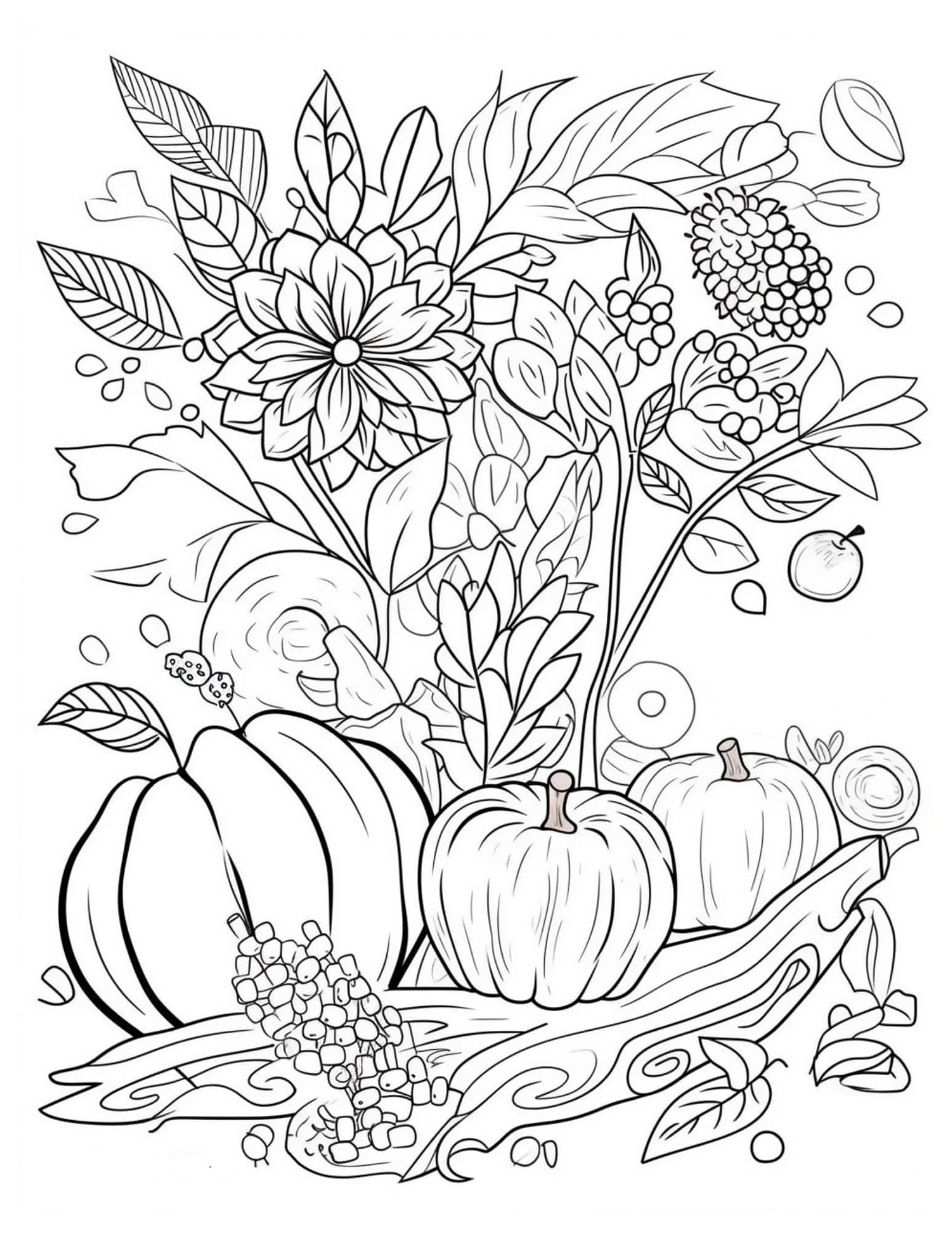 Fall Adult Coloring Pages 4