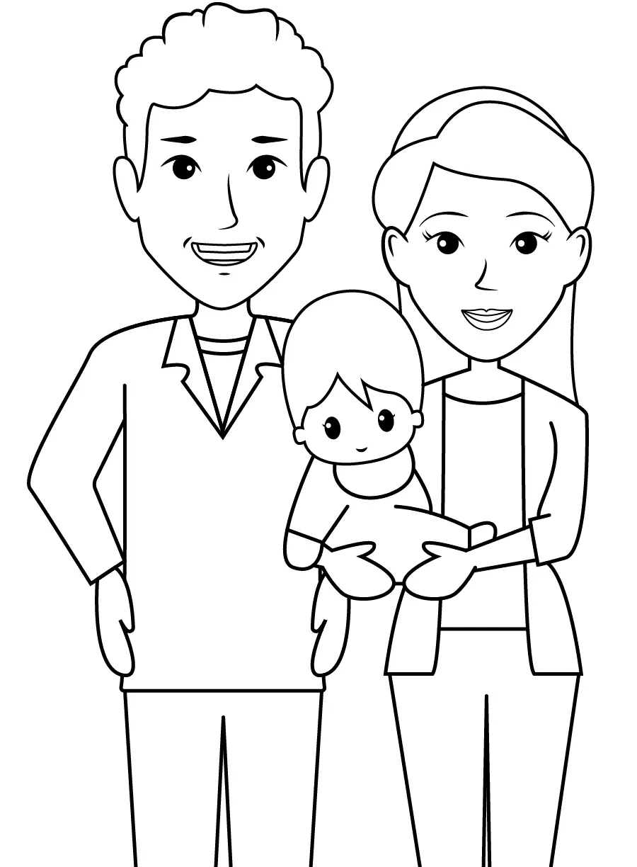 Desenhos de Family Para Colorir 16