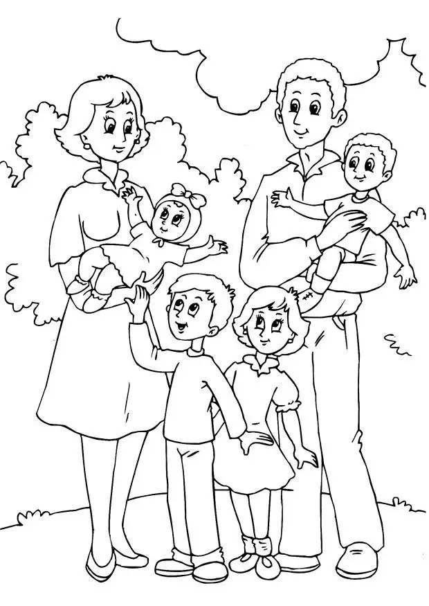 Desenhos de Family Para Colorir 24
