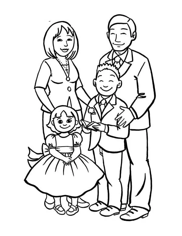 Desenhos de Family Para Colorir 34