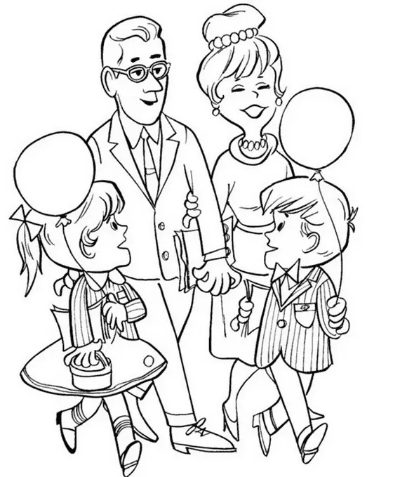Desenhos de Family Para Colorir 36