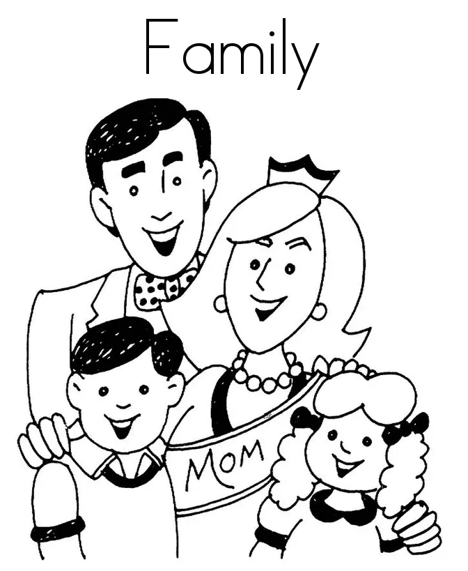 Desenhos de Family Para Colorir 40