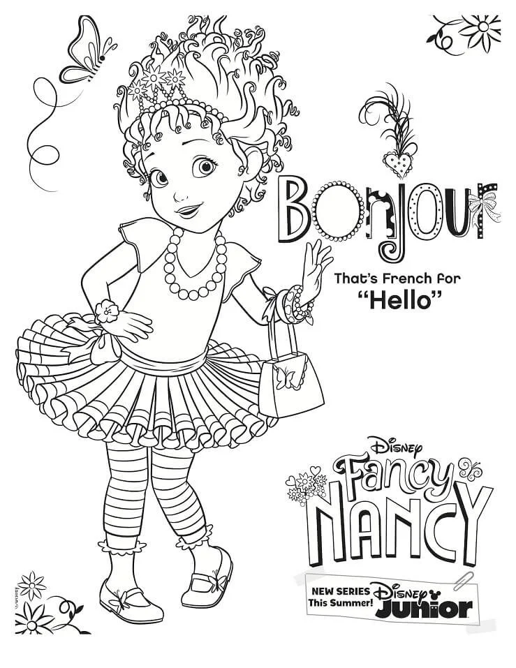 Fancy Nancy Para Colorear 7