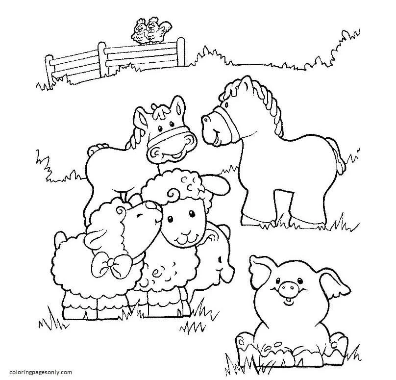 Farm Animal Coloring Pages 14