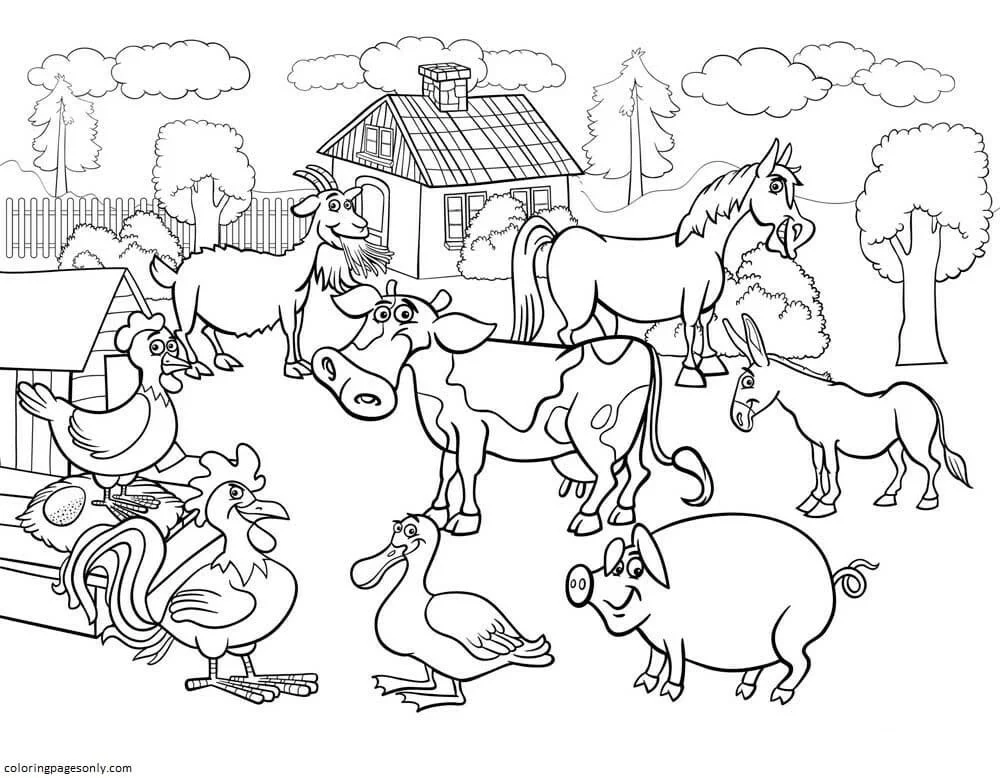 Farm Animal Coloring Pages 18