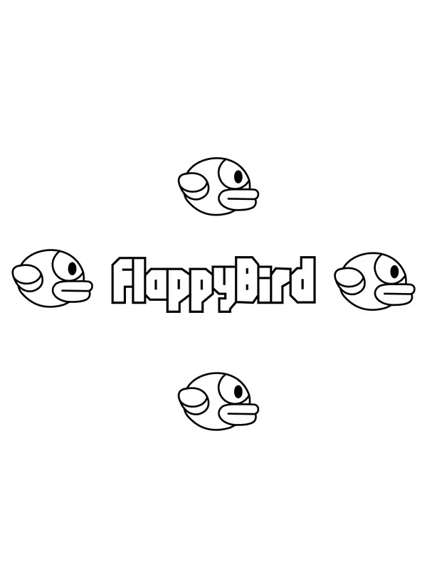Flappy Bird Coloring Pages 10