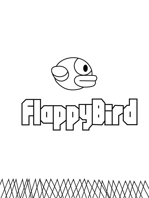 Flappy Bird Coloring Pages 14