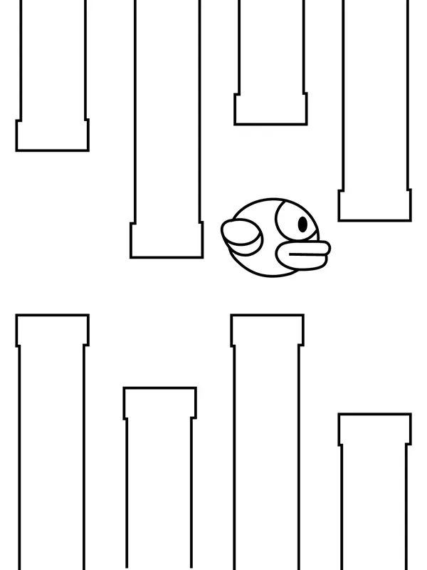 Flappy Bird Coloring Pages 2