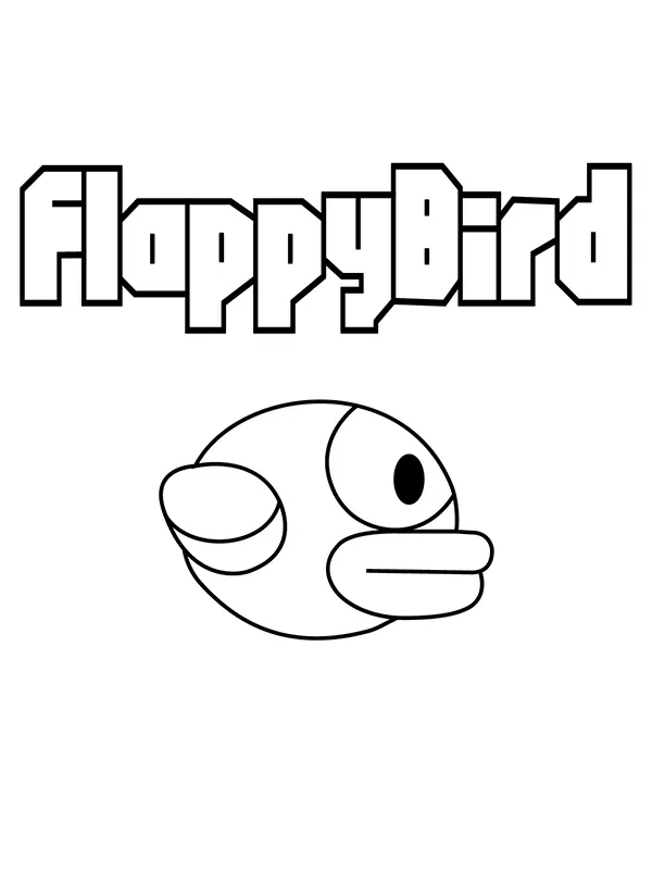Flappy Bird Coloring Pages 7