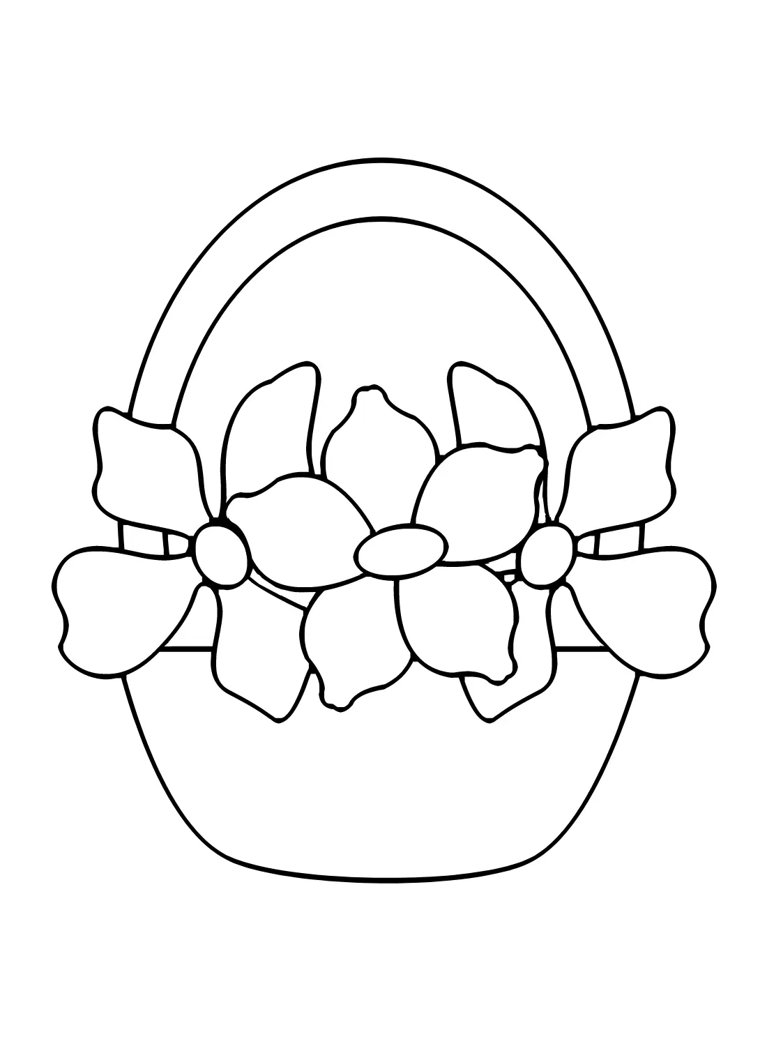 Desenhos de Cesta de Flores Para Colorir 15