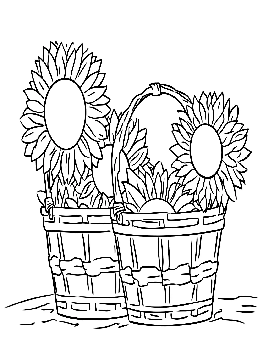 Desenhos de Cesta de Flores Para Colorir 7
