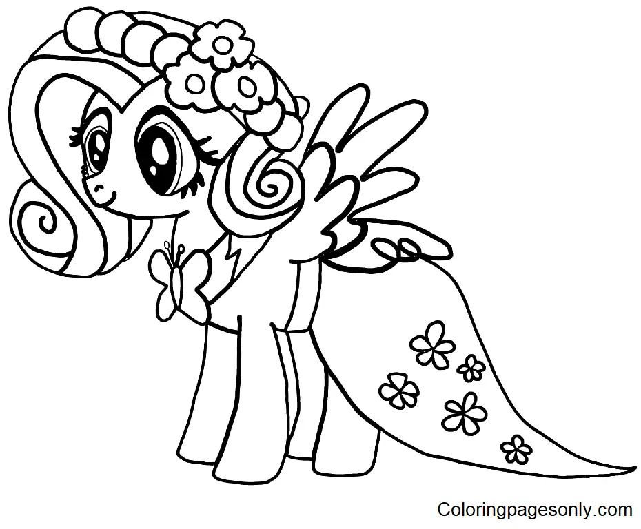 Fluttershy Coloring Pages 6